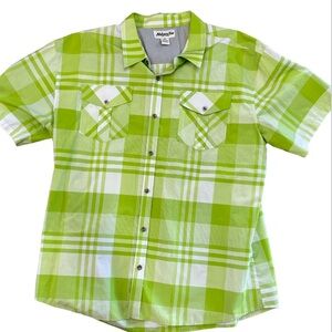 Urban wear plaid big men’s 4x plaid button down